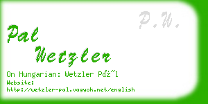 pal wetzler business card